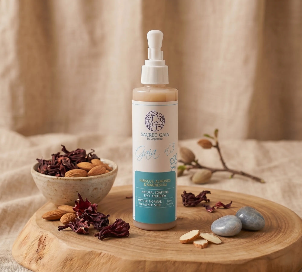 Jabón Gaia 3 de Magnesio · Hibiscus y Almendras